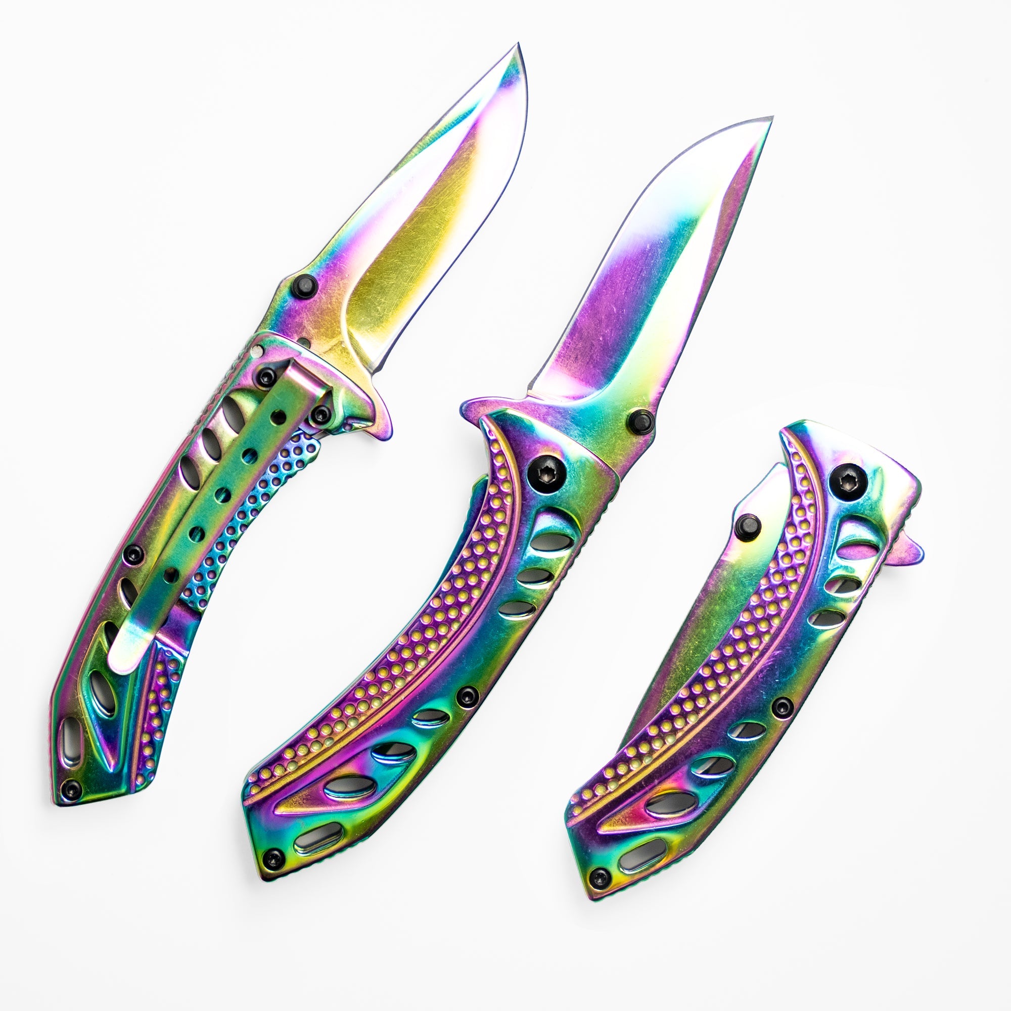 Fire and Steel - Prismatic Vortex Folding Knife Fire and Steel Exclusive - Tophatter Daily Deals